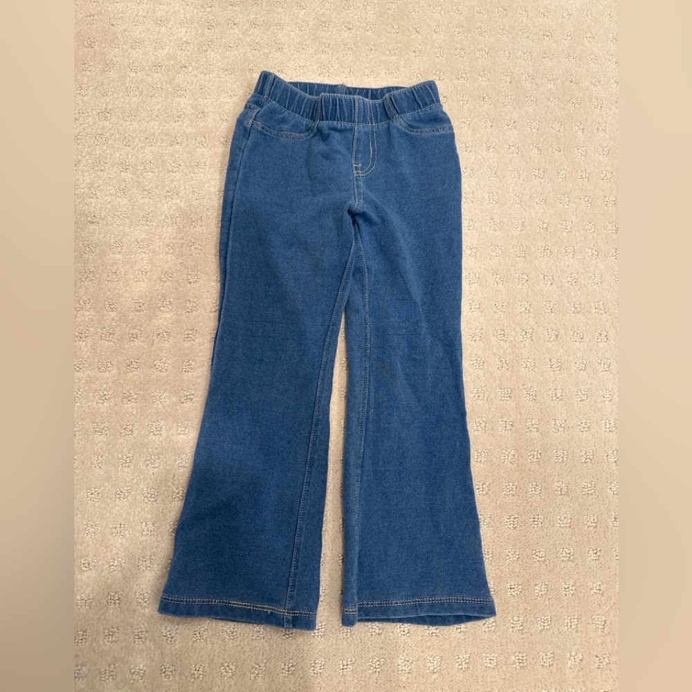 Cat & Jack Toddler Girl Denim Flare Jeans Elastic Waist Size 4T